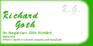 richard goth business card