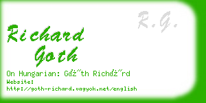 richard goth business card